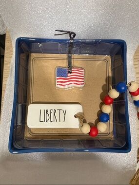 Rae Dunn Blue Ceramic Napkin holder & Weight! 🇺🇸